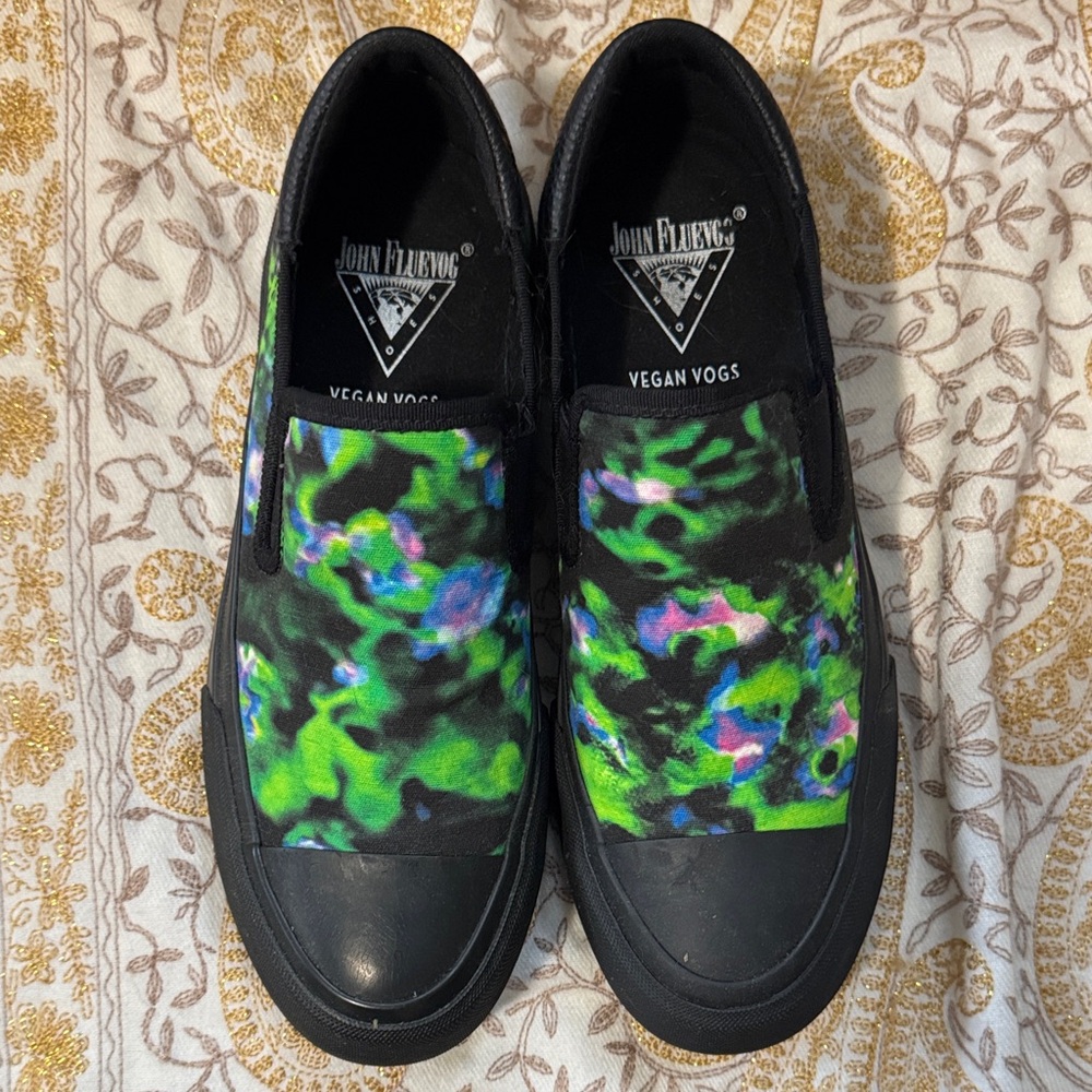 John Fluevog Floral Slip-On Sneakers - Picture 3 of 6